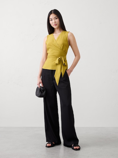 Wrapped V-Neck Top