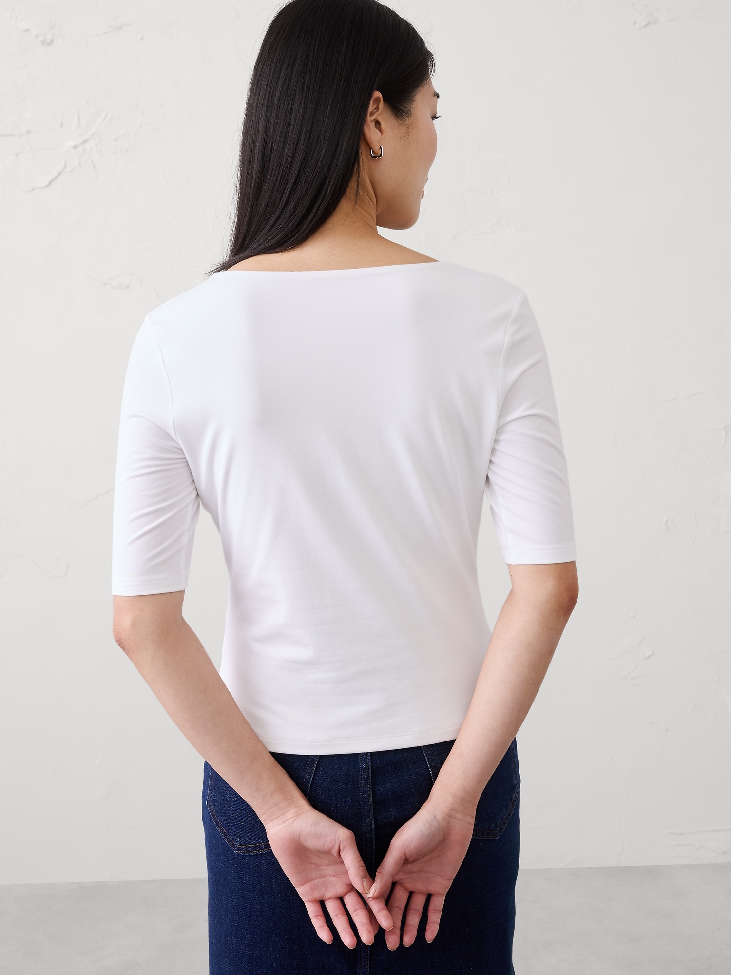 Image number 2 showing, Soft Stretch Square-Neck Top
