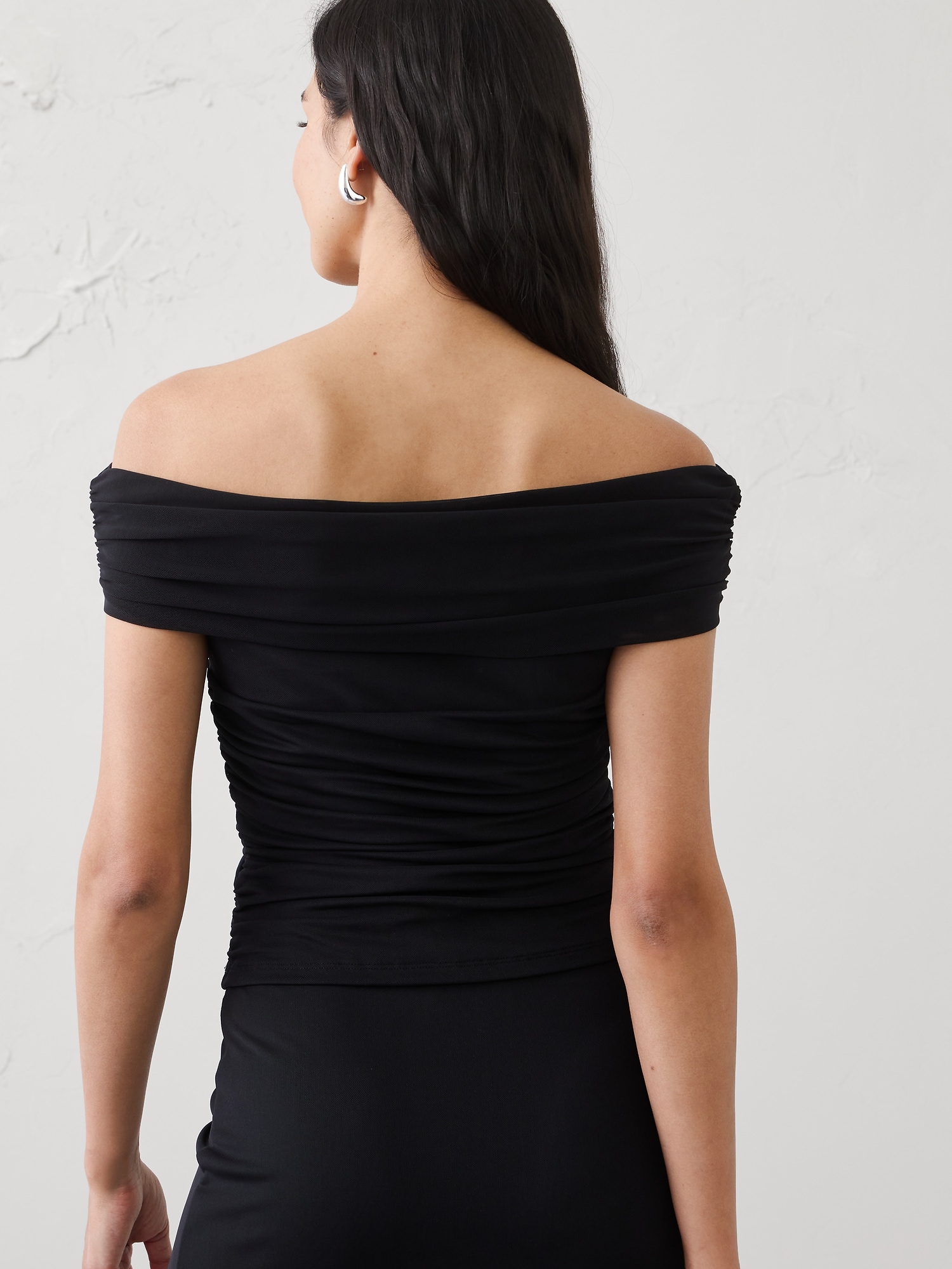 Image number 2 showing, Off-Shoulder Mesh Top