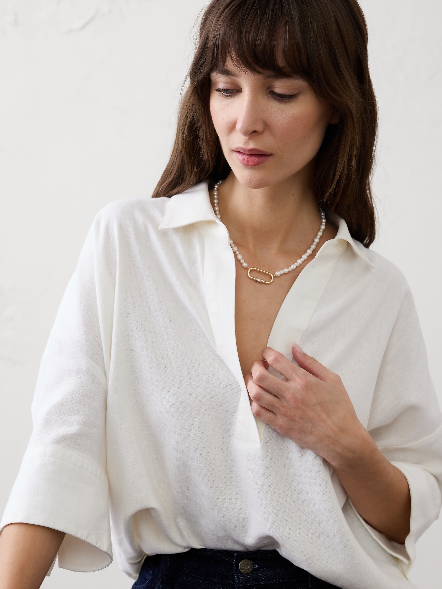 Image number 2 showing, Carabiner Pearl Necklace