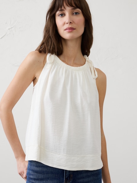 Silky Tie-Shoulder Tank