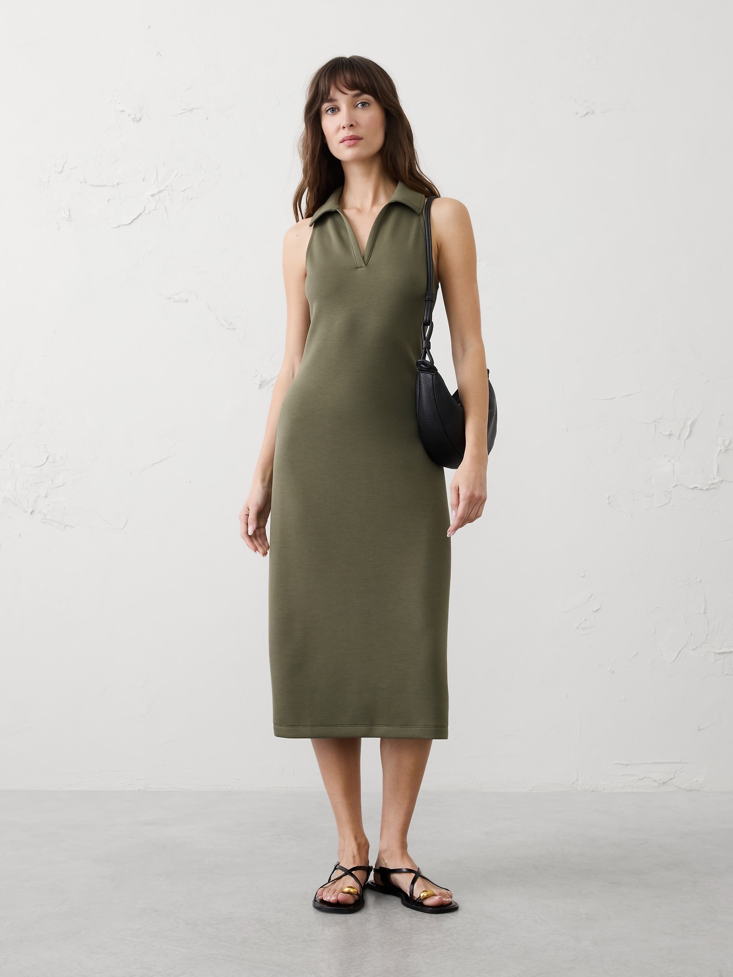 Image number 1 showing, Soft Touch Halter Midi Dress