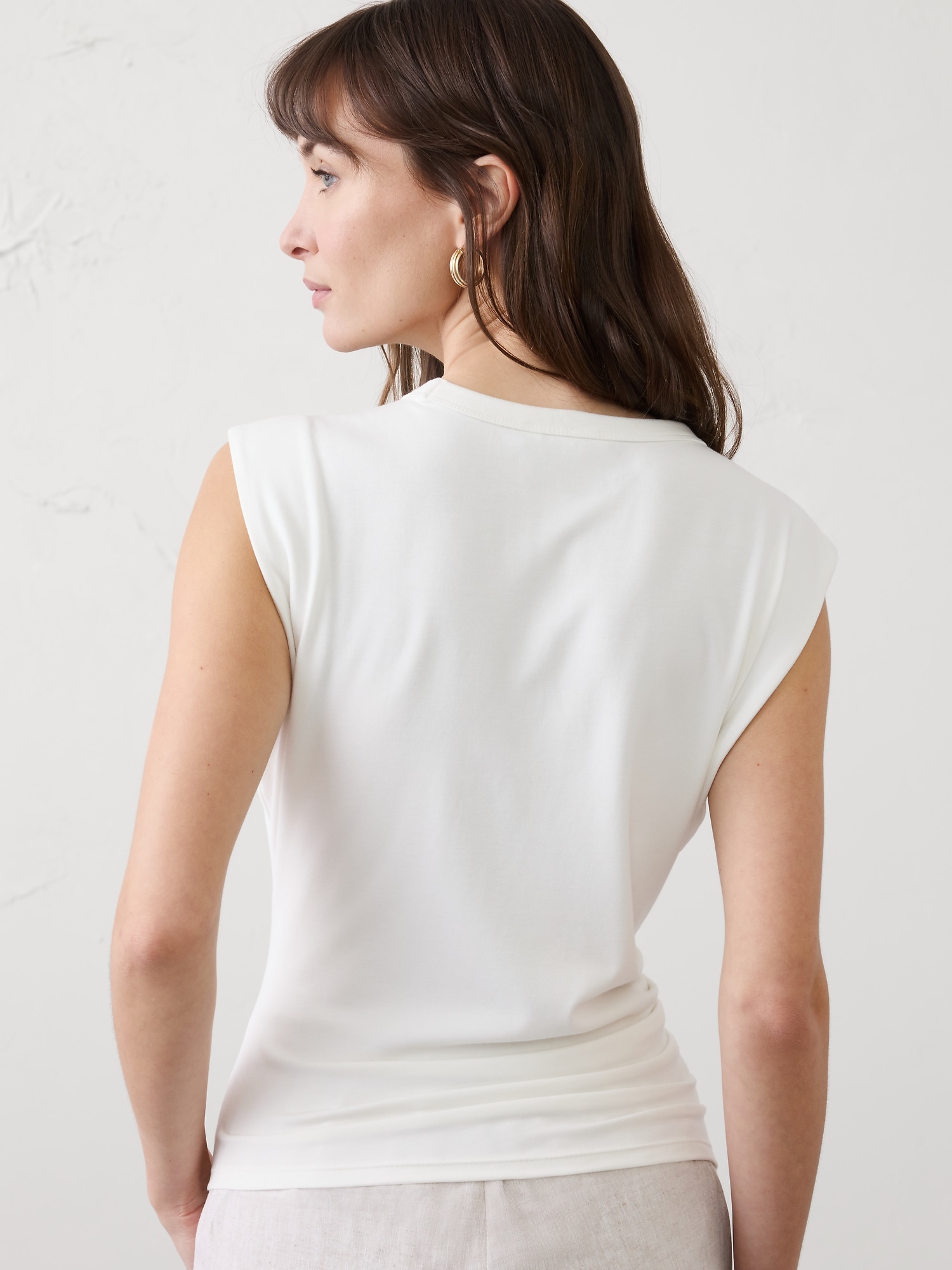 Image number 2 showing, Soft Interlock Side-Shirred Top