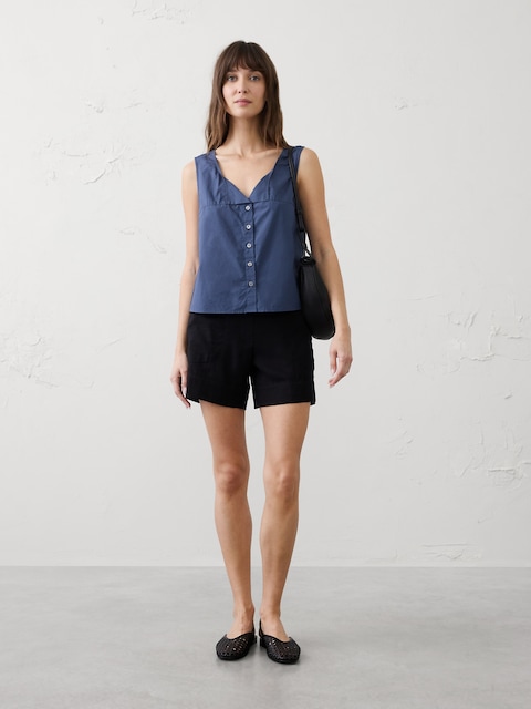 Button-Through Top