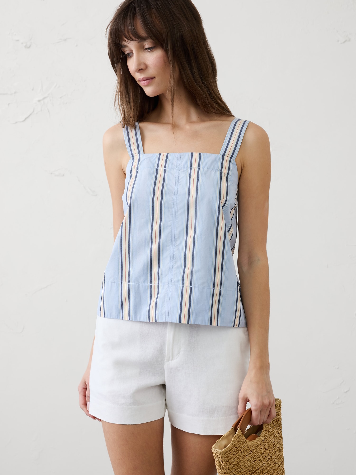 Image number 1 showing, Boxy Topstitch Tank