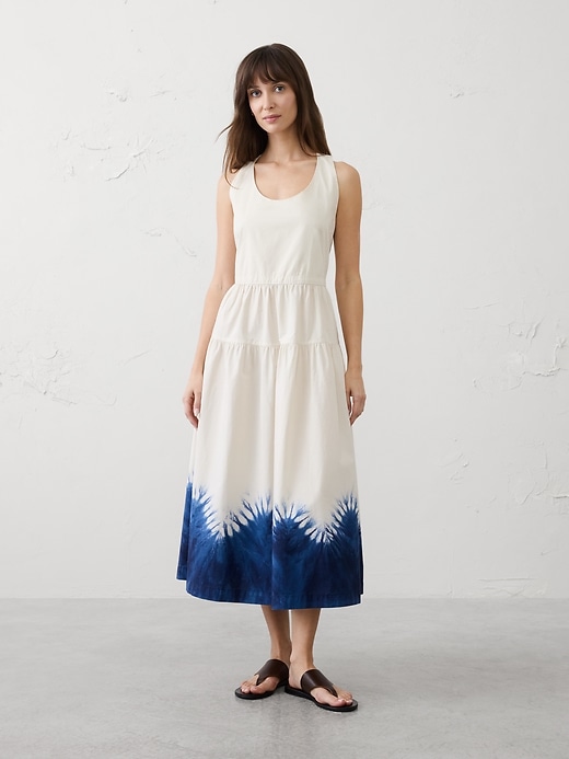 sachin and babi light blue dress Dropped-Waist Midi Dress