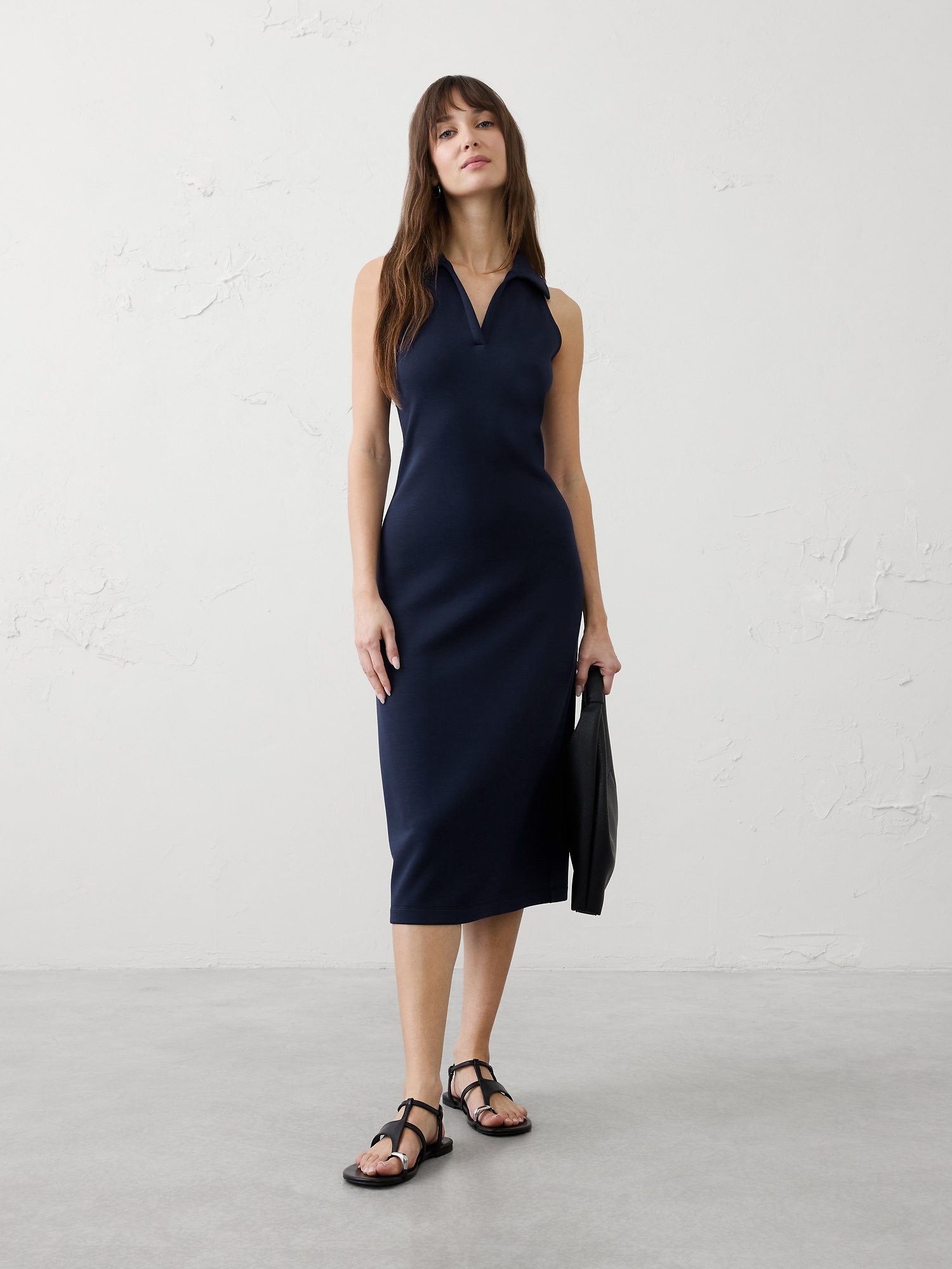 Image number 1 showing, Soft Touch Halter Midi Dress