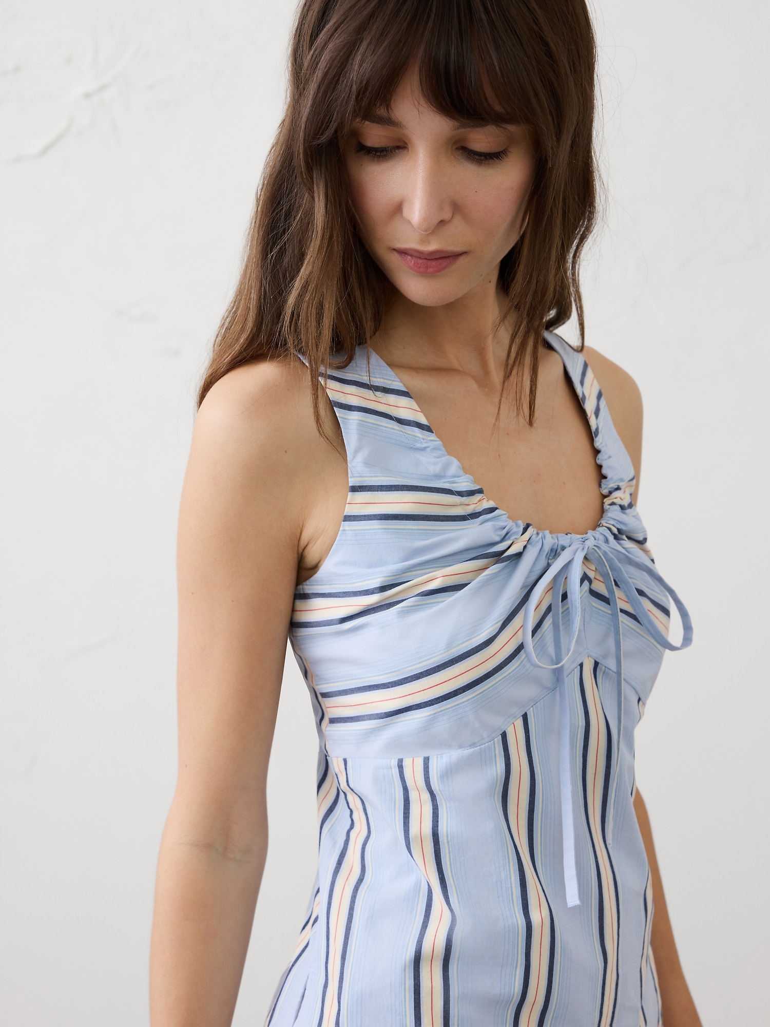 Image number 3 showing, Poplin Cinched Bust-Tie Top