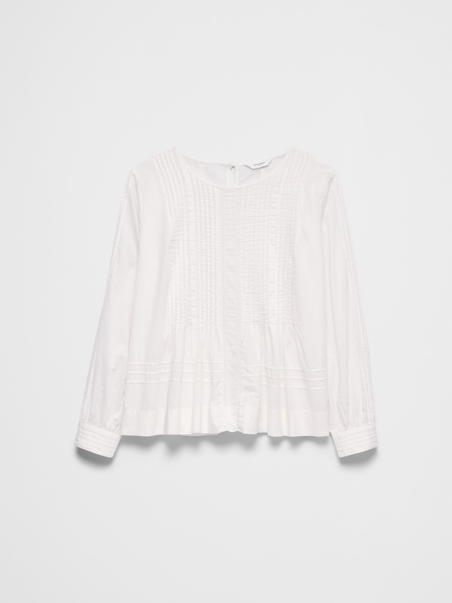 Image number 4 showing, Pintuck Button-Back Top