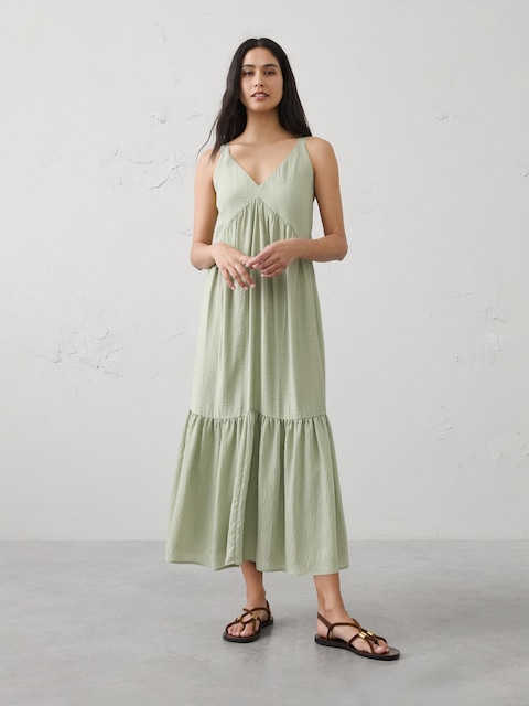 Empire-Tiered Midi Dress