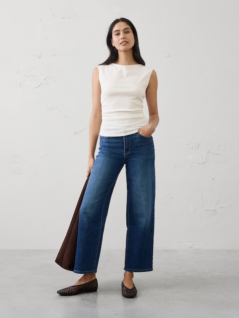 Textured Smocked Ruched Top