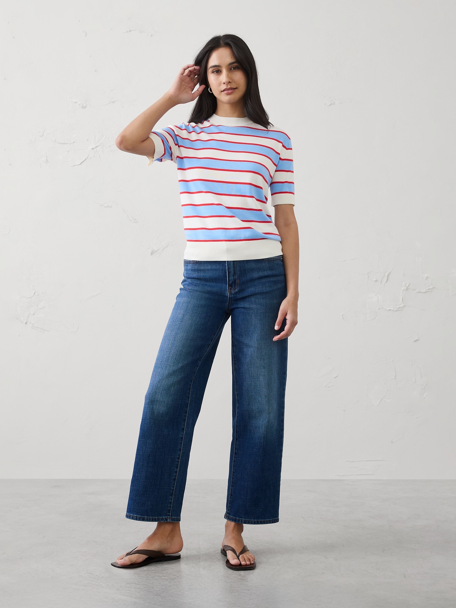 Image number 1 showing, Striped Forever Sweater T-Shirt