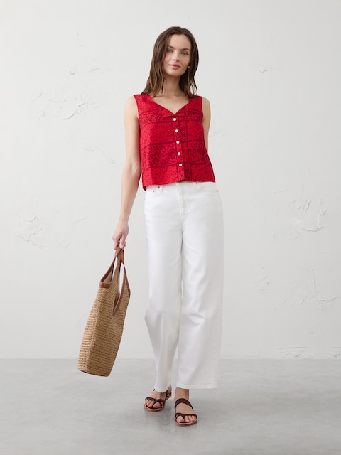 Button-Through Top