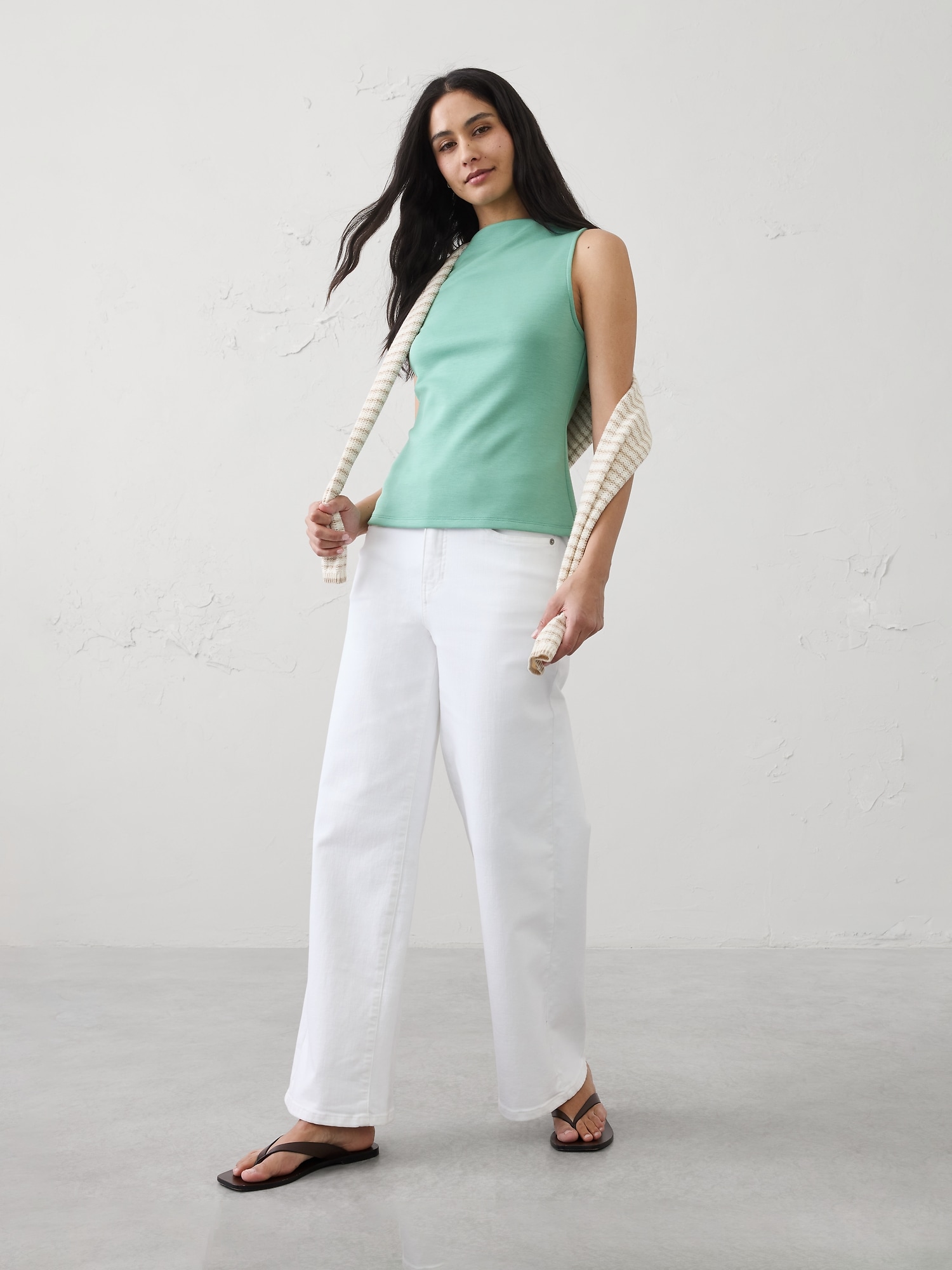 Image number 1 showing, Soft Touch High-Neck Top