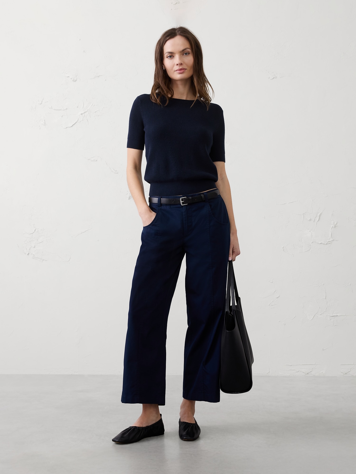 Image number 1 showing, Textured Sweater T-Shirt