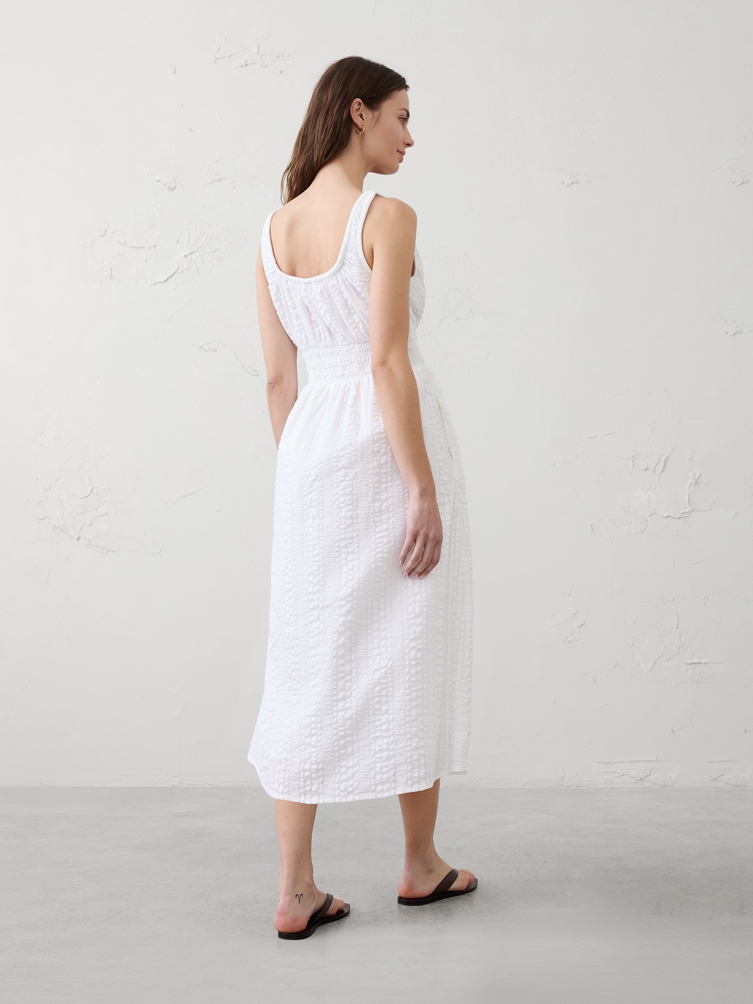 Image number 2 showing, Smocked Waist Midi Dress