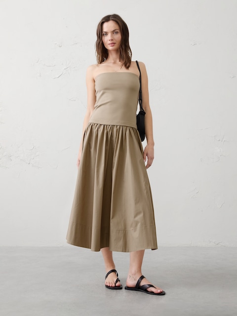 Strapless Midi Dress