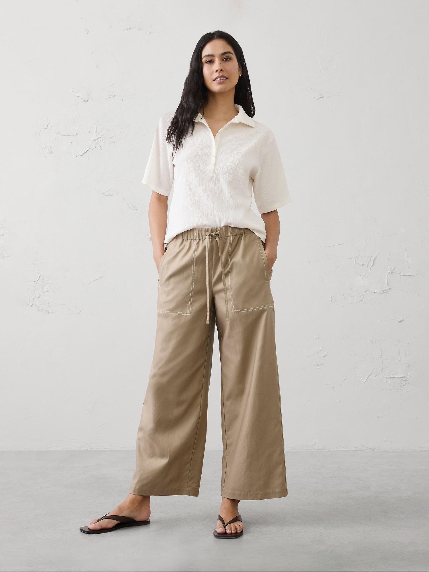 Image number 1 showing, Textured Smocked Polo