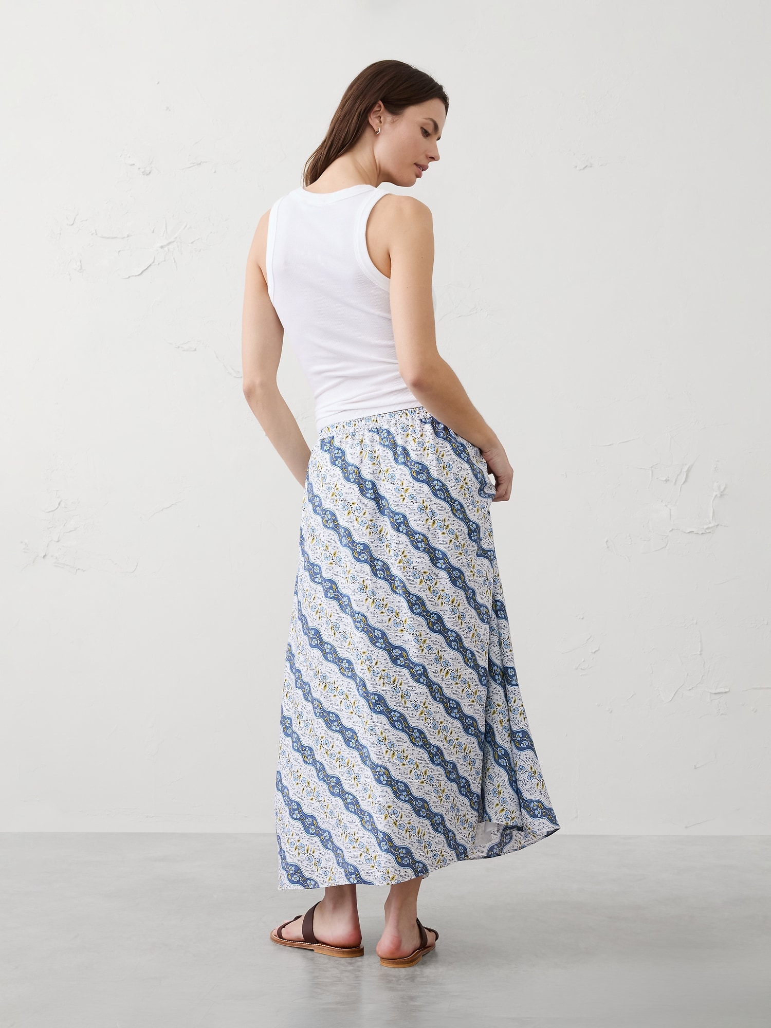 Image number 2 showing, Silky Slub Midi Skirt