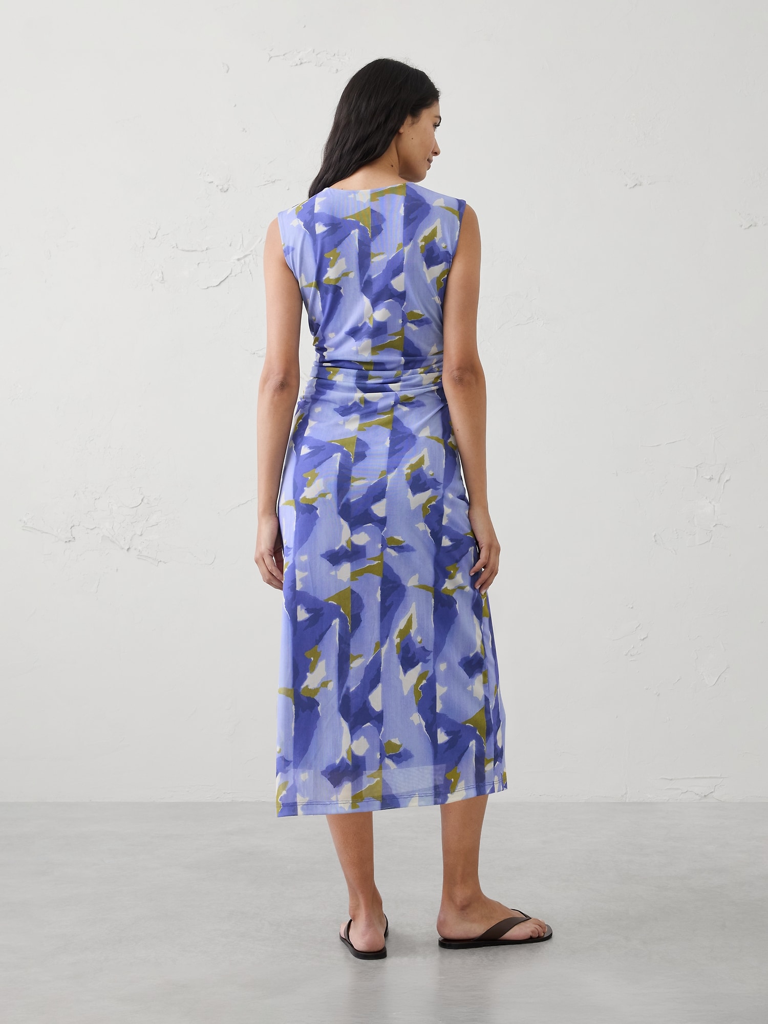 Image number 2 showing, Shirred-Waist Midi Dress
