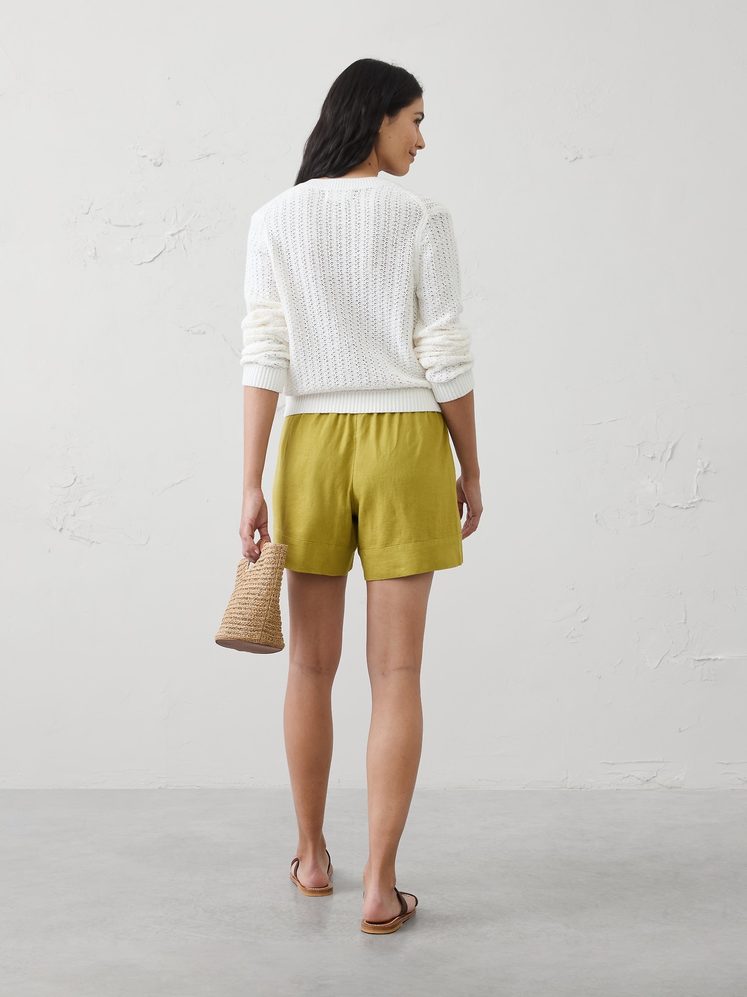 Image number 2 showing, Anyday High-Rise Linen-Blend Short