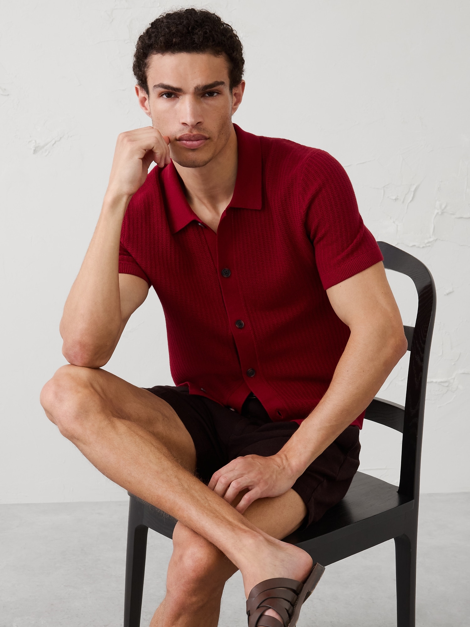Image number 1 showing, Textured Sweater Polo