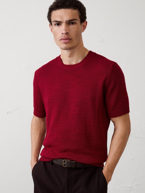 Slubby Cotton Sweater T-Shirt