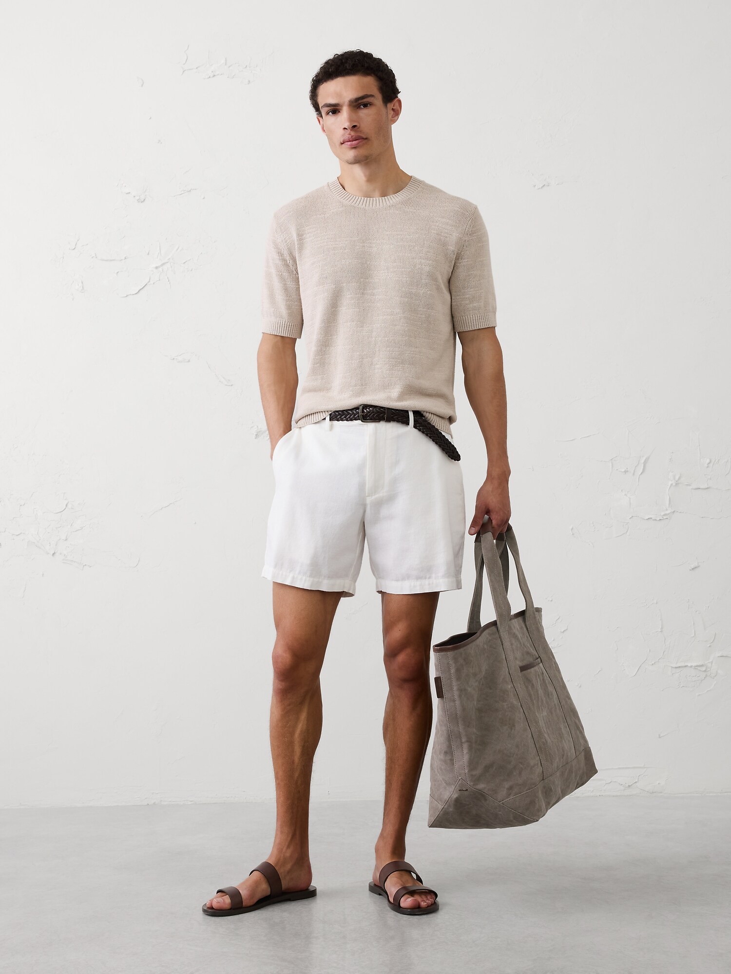 Image number 1 showing, Slubby Cotton Sweater T-Shirt