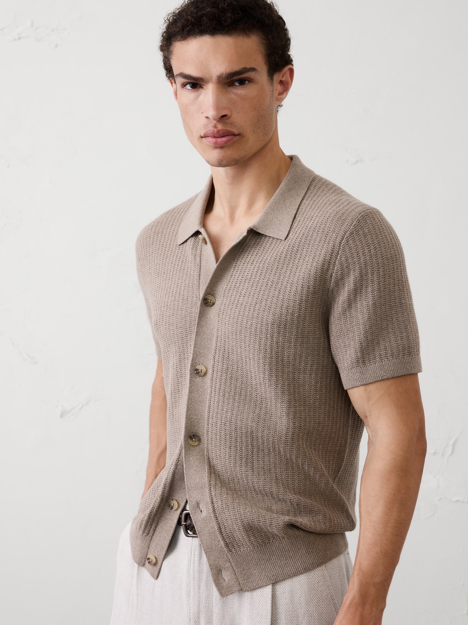 Image number 1 showing, Textured Sweater Polo