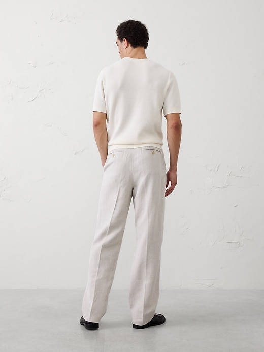 Relaxed-Fit Wide-Leg Linen-Blend Pant | Banana Republic Factory