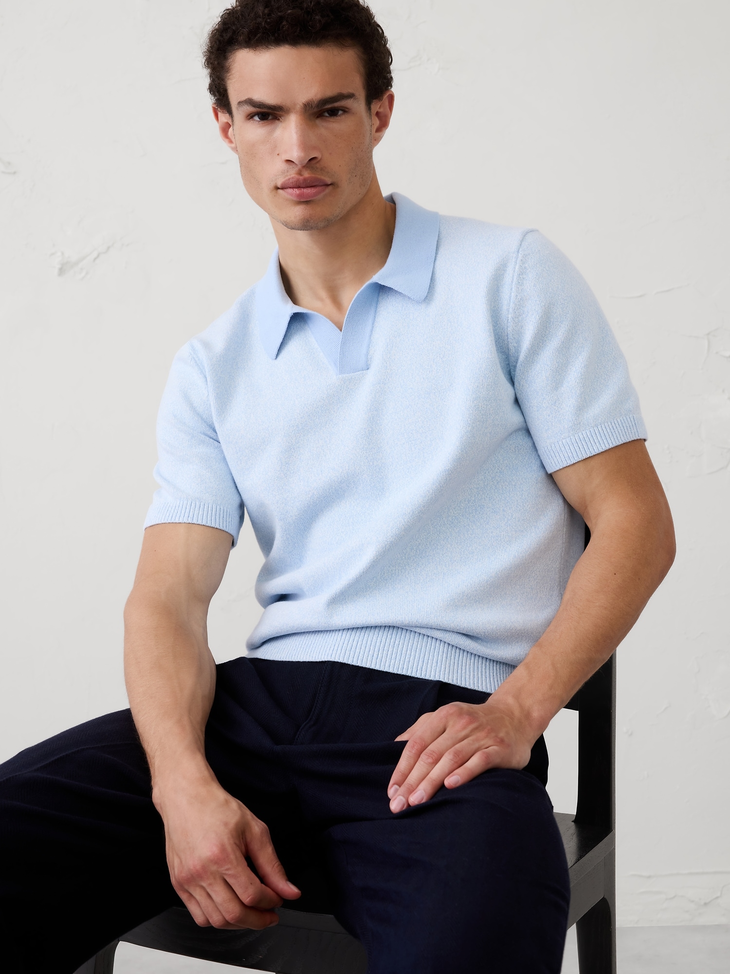 Image number 3 showing, Johnny Collar Marled Polo