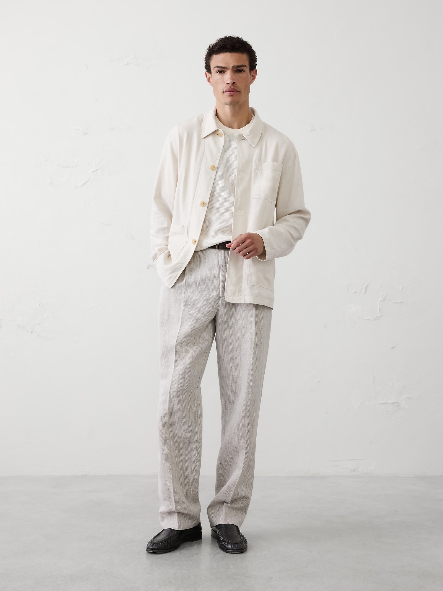 Image number 1 showing, Linen-Blend Chore Jacket