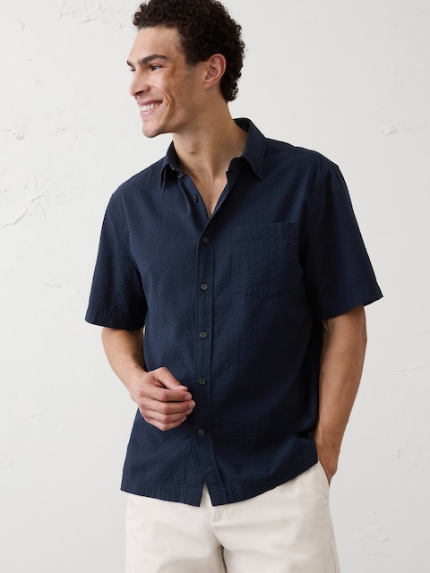 Standard-Fit Seersucker Shirt