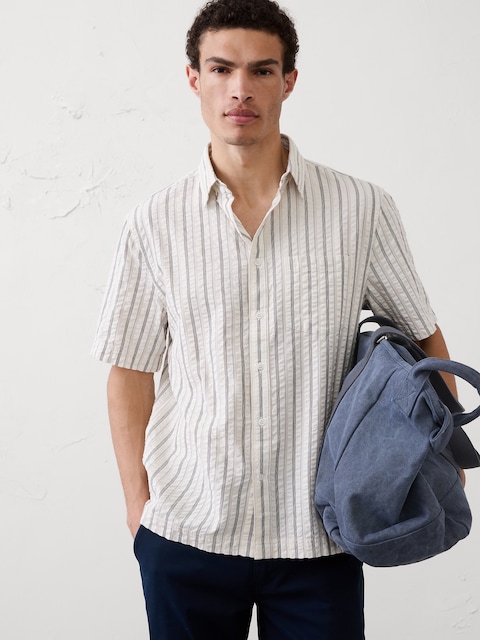 Standard-Fit Seersucker Shirt