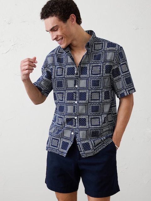 Standard-Fit Seersucker Shirt
