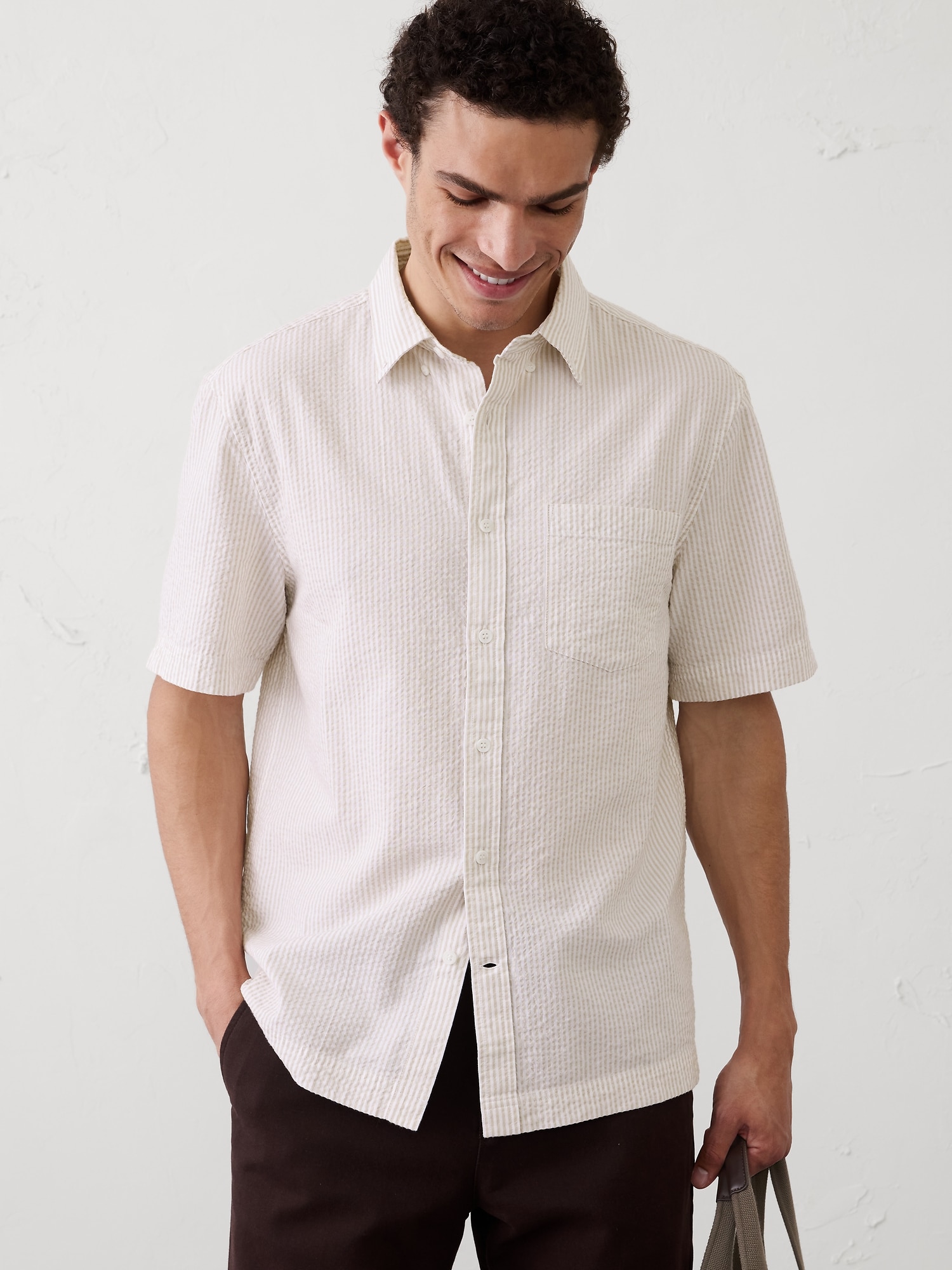 Image number 1 showing, Standard-Fit Seersucker Shirt