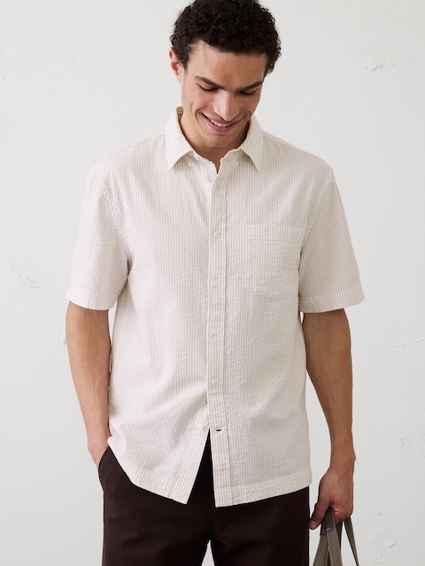 Standard-Fit Seersucker Shirt