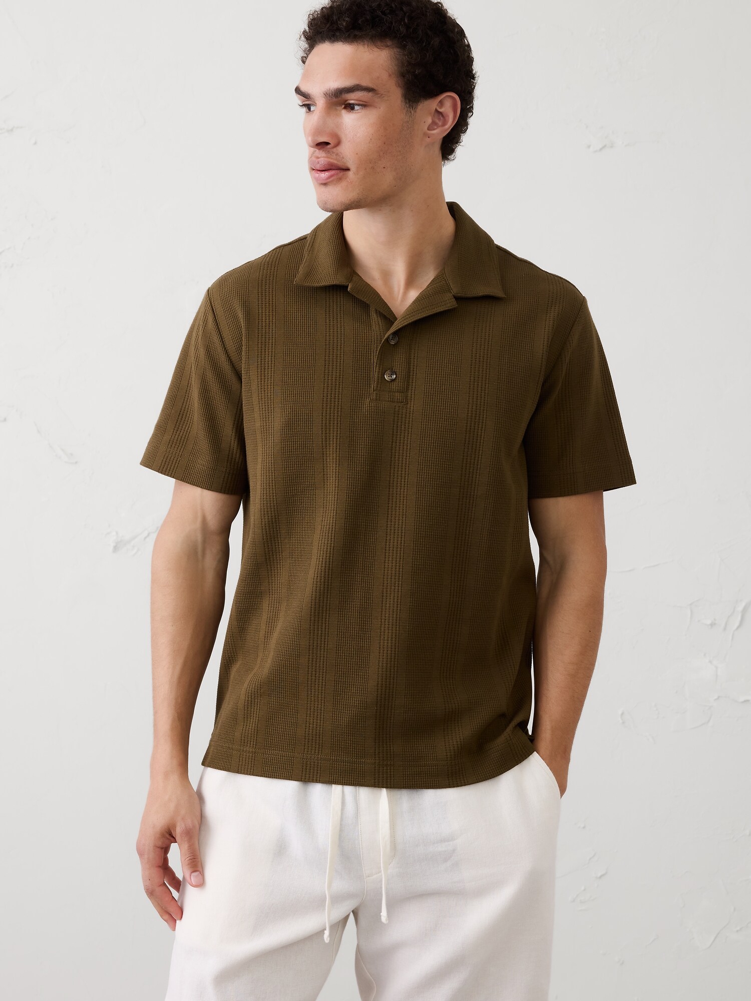 Image number 1 showing, Standard-Fit Textured Polo