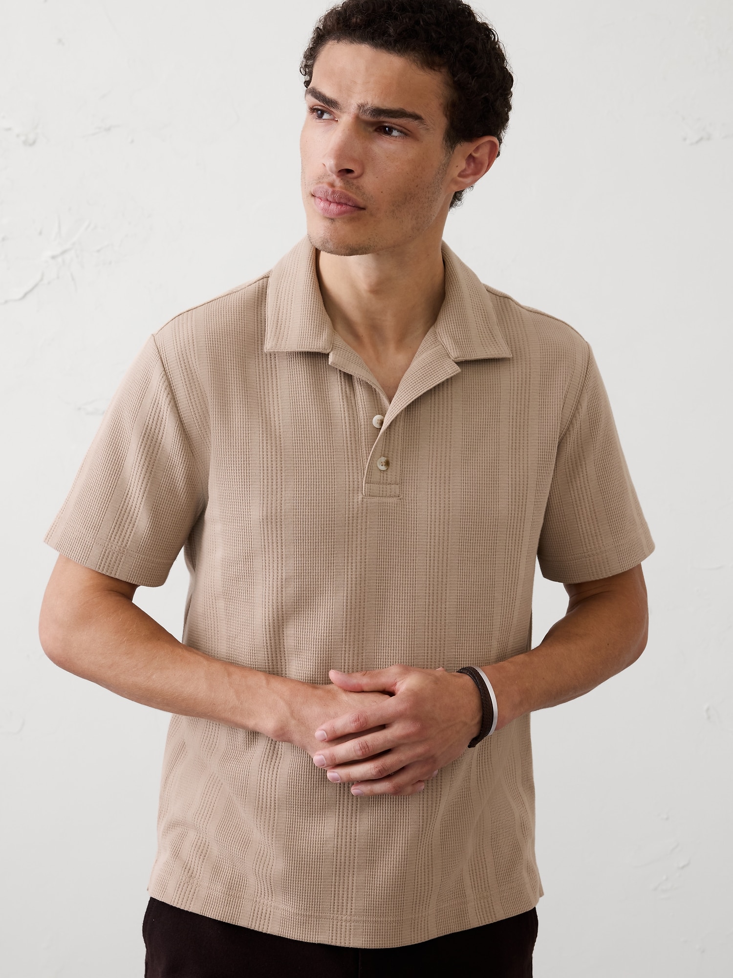 Image number 1 showing, Standard-Fit Textured Polo