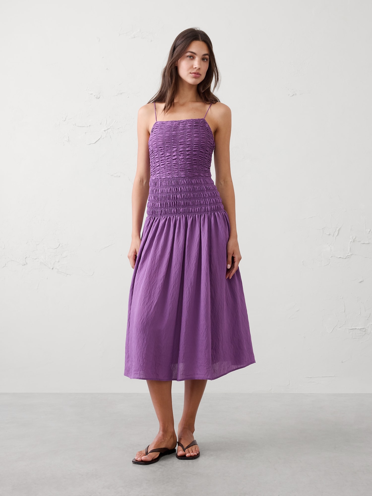 Image number 1 showing, Smocked Strappy Maxi Dress