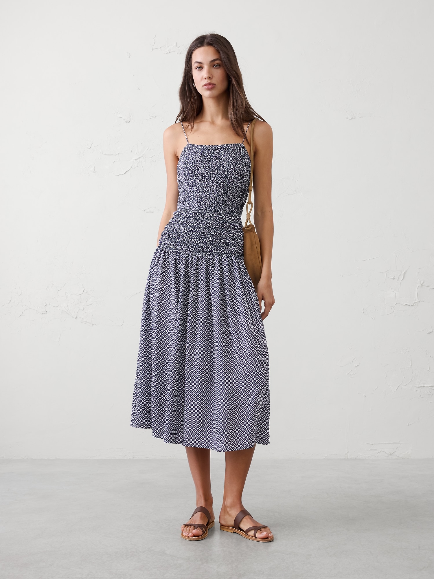 Image number 1 showing, Smocked Strappy Maxi Dress