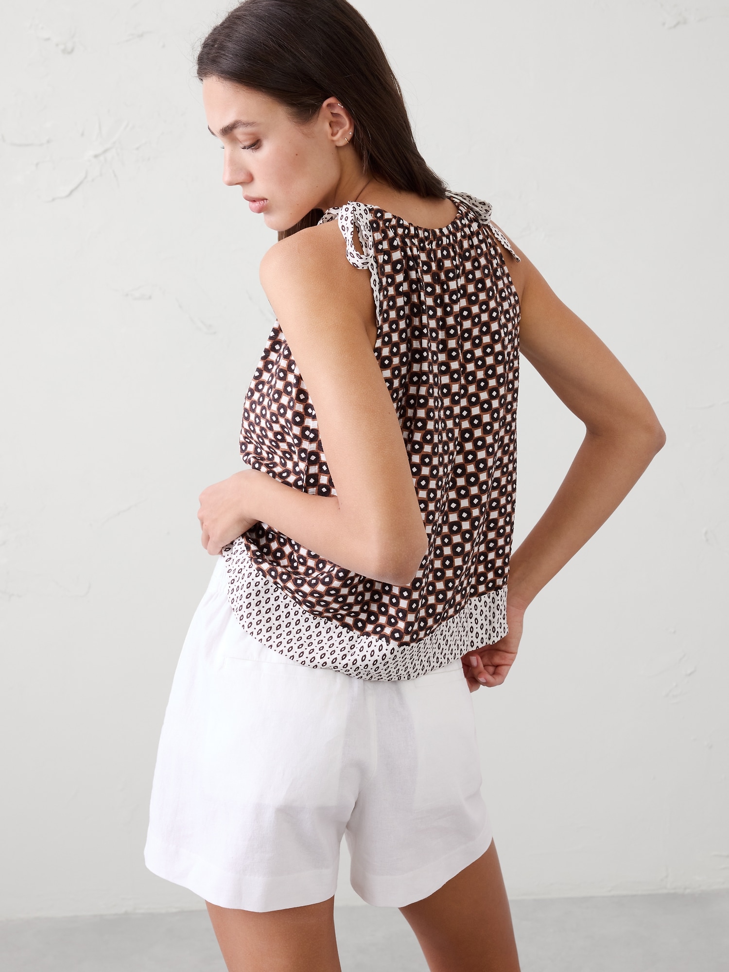 Image number 2 showing, Silky Tie-Shoulder Tank