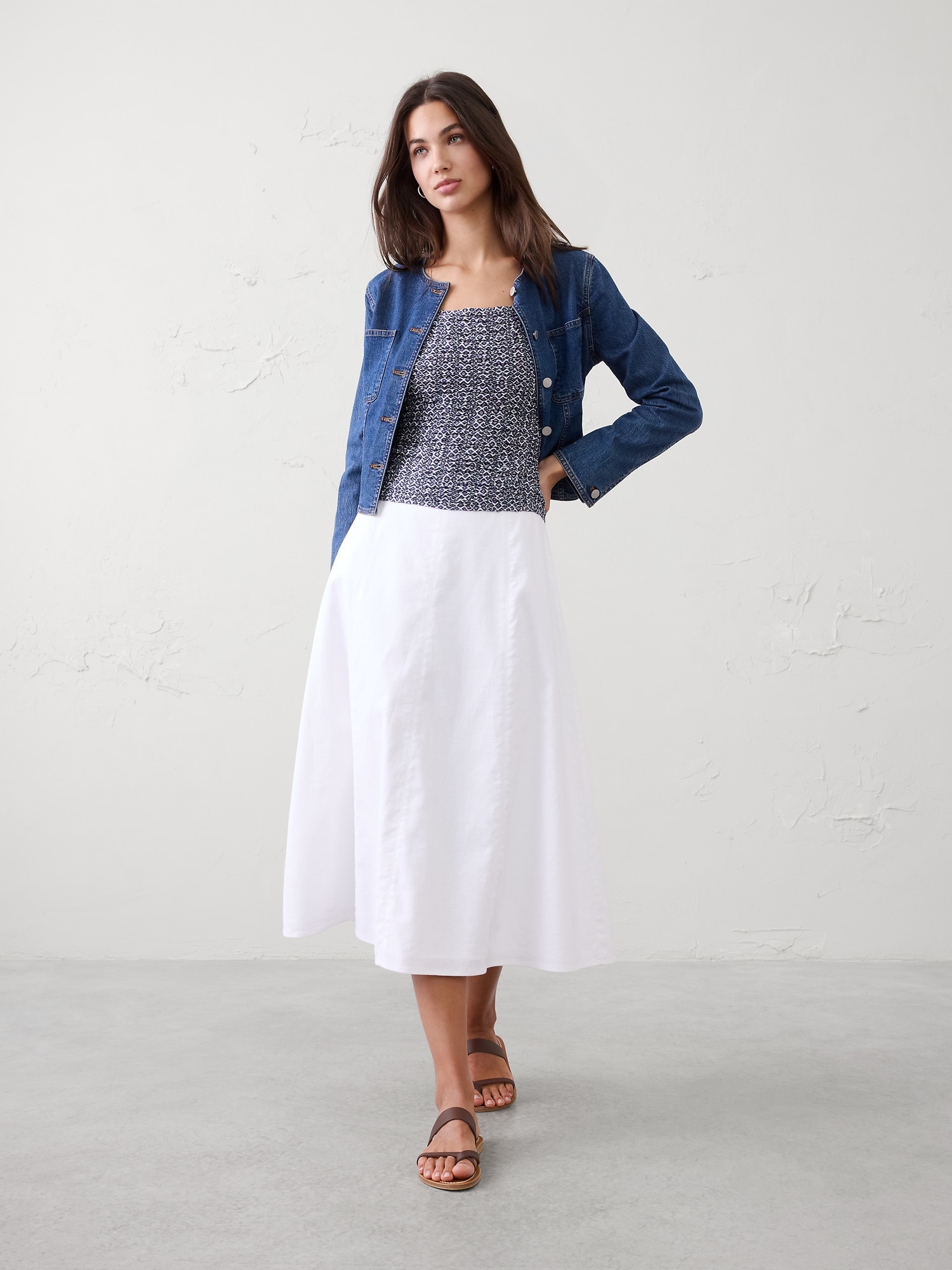 Image number 3 showing, Silky Vertical Smocked Camisole