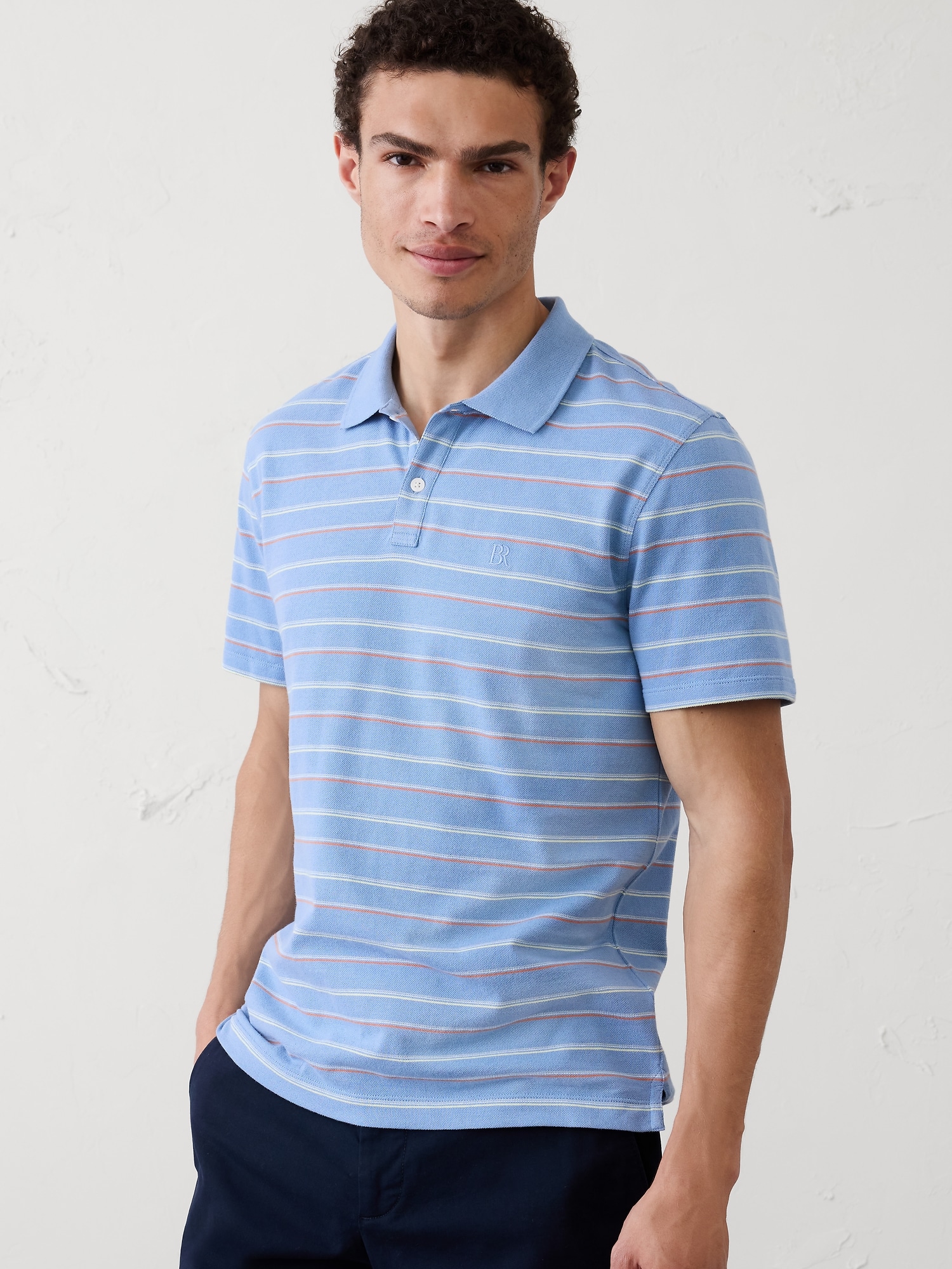 Image number 1 showing, Standard-Fit Pique Polo