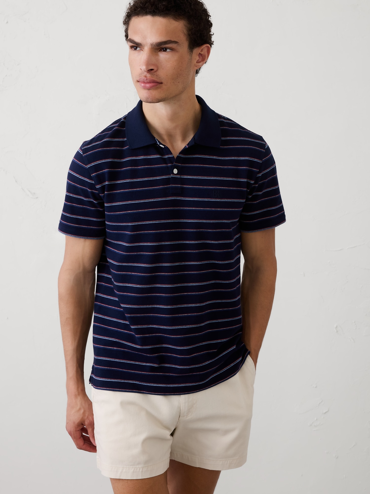 Image number 1 showing, Standard-Fit Pique Polo