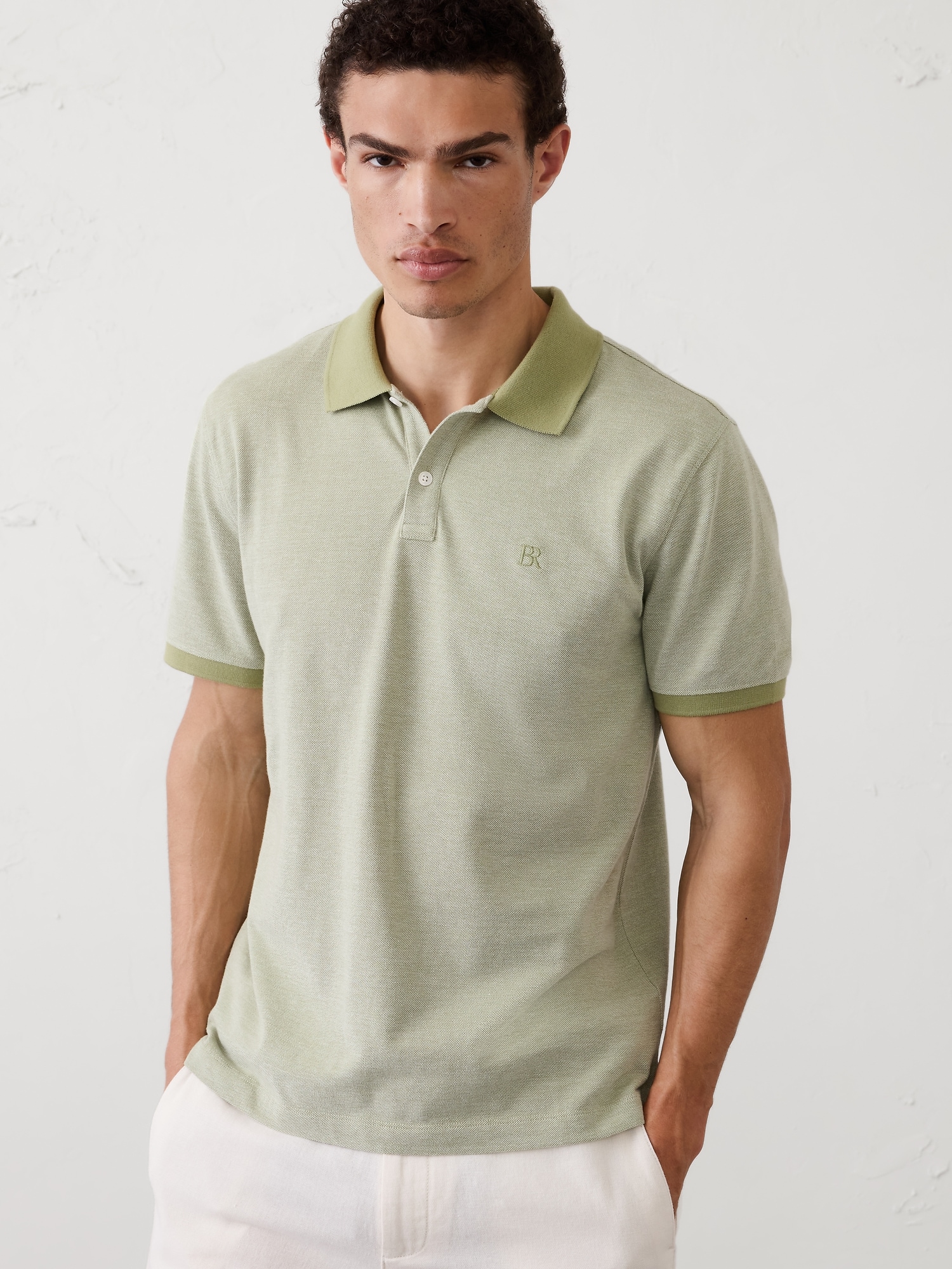 Image number 1 showing, Standard-Fit Pique Polo