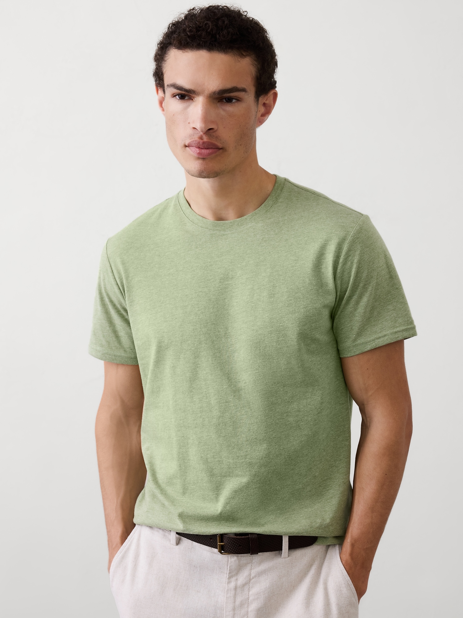 Image number 1 showing, Standard-Fit Premium Wash Crew-Neck T-Shirt