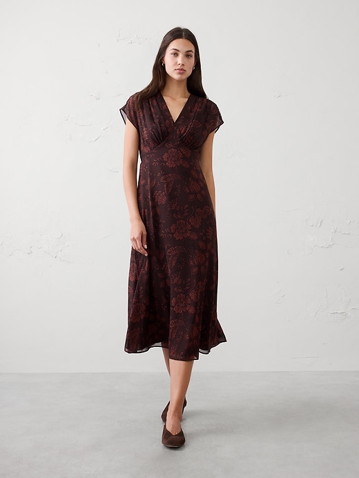 Gathered Empire Midi Dress