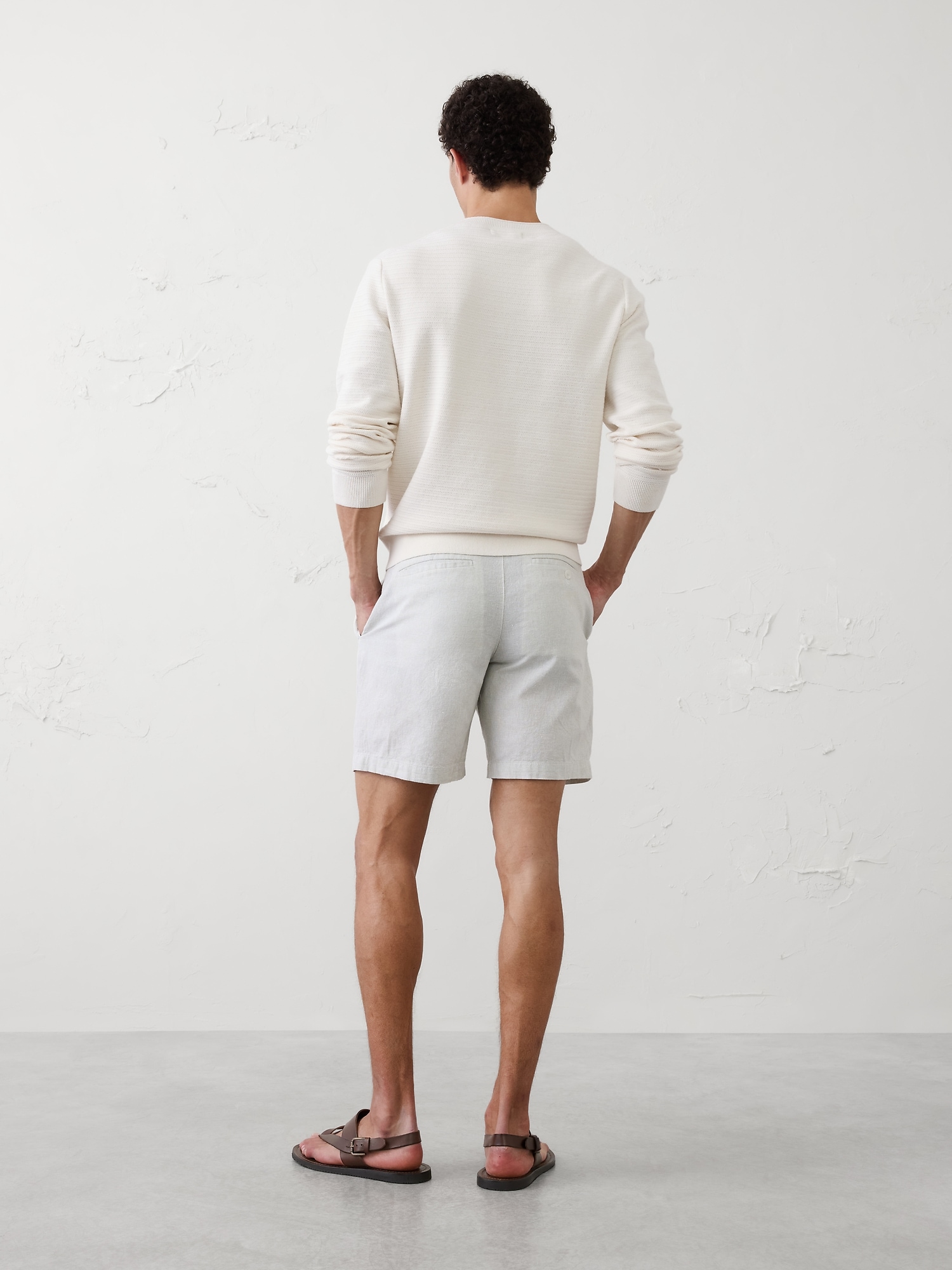 Image number 2 showing, Slim-Fit 7" Linen-Blend Short