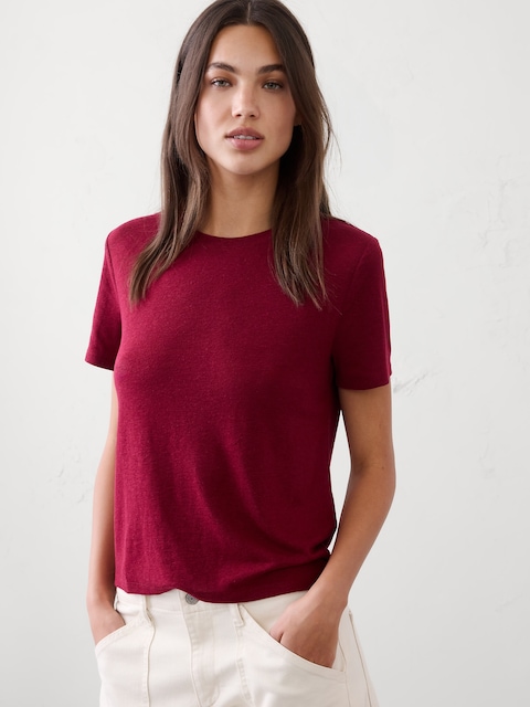 Linen-Blend T-Shirt